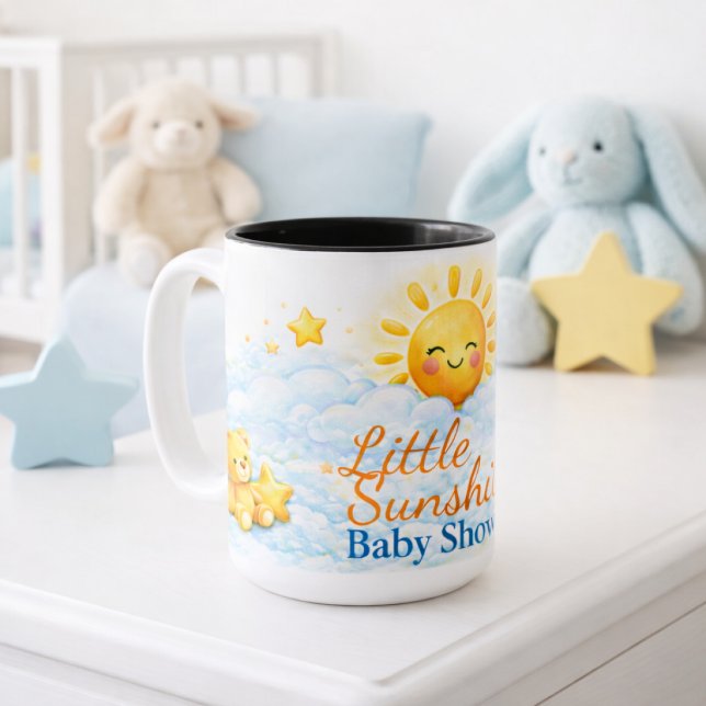 Sunshine And Sophistication Baby Shower Zweifarbige Tasse (Von Creator hochgeladen)