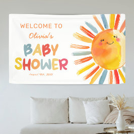 Sunshine Baby Dusche Willkommen Banner