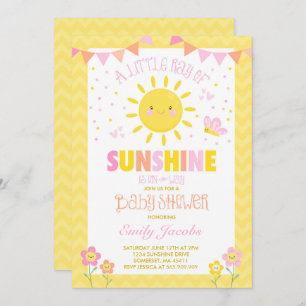 Sunshine Baby Dusche zur Einladung Girl Baby Dusch
