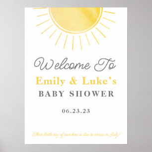 Sunshine Baby Duwer Gender Neutral Willkommen Poster