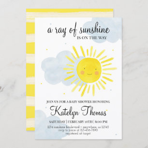 Sunshine Baby Duwer Invitation Geschlecht neutral Einladung