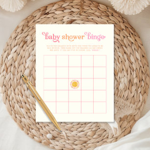 Sunshine Baby Shower Bingo Game Print Poster