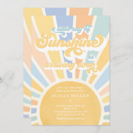 Sunshine Baby Shower Boho Mute Rainbow Sunshine Einladung