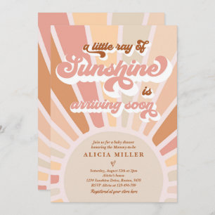 Sunshine Baby Shower Boho Mute Rainbow Sunshine Einladung