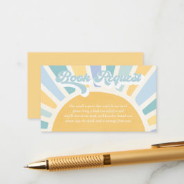 Sunshine Baby Shower Boho Retro Buchanfrage Begleitkarte