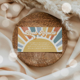 Sunshine Baby Shower Boho Retro Buchanfrage Begleitkarte