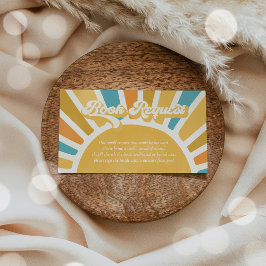 Sunshine Baby Shower Boho Retro Buchanfrage Begleitkarte
