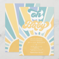 Sunshine Baby Shower Boho Retro Gelbe Sonnenschein
