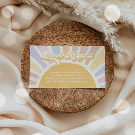 Sunshine Baby Shower Boho Sun Pink Buchanfrage Begleitkarte
