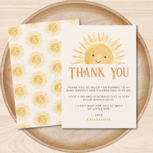 Sunshine Baby Shower Dankeskarte