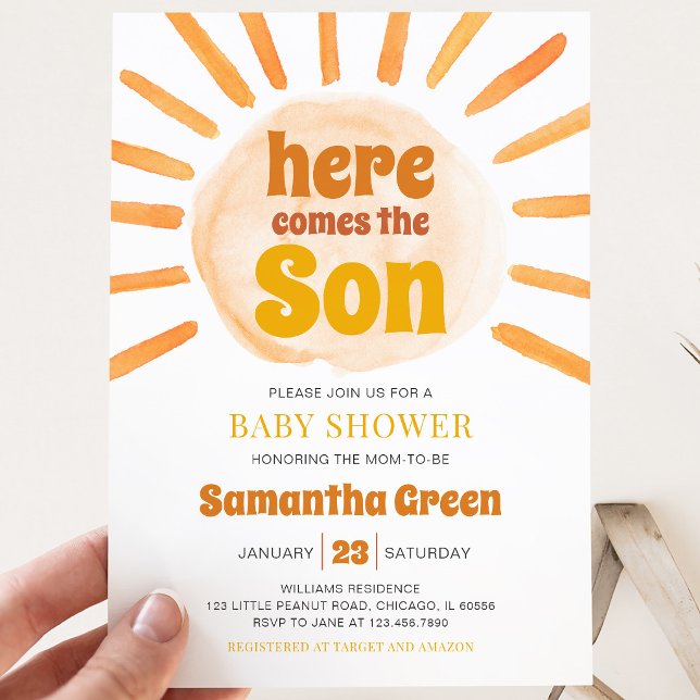 Sunshine Baby Shower Einladung (Von Creator hochgeladen)