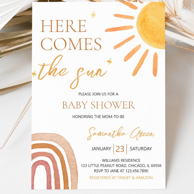 Sunshine Baby Shower Einladung (Von Creator hochgeladen)