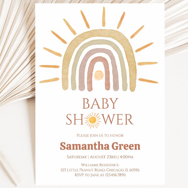 Sunshine Baby Shower Einladung (Von Creator hochgeladen)