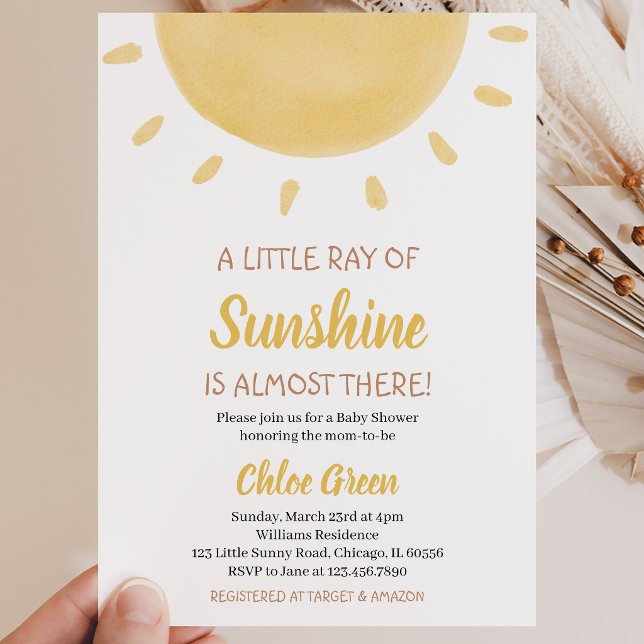 Sunshine Baby Shower Einladung (Von Creator hochgeladen)