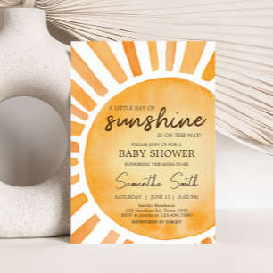 Sunshine Baby Shower Einladung