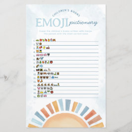 Sunshine Baby Shower Emoji Pictionary Game