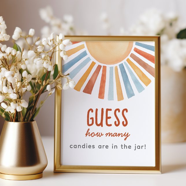 Sunshine Baby Shower Guessing Game Sign Fotodruck (Von Creator hochgeladen)