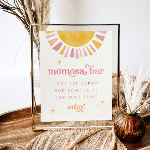Sunshine Baby Shower Momosa Bar Sign Poster