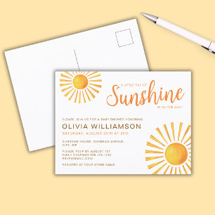 Sunshine Baby Shower Postkarte