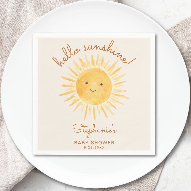 Sunshine Baby Shower Serviette (Von Creator hochgeladen)