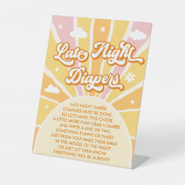 Sunshine Baby Shower Spate Night Diapers Game Sockelschild