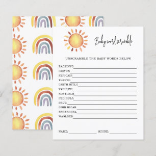 Sunshine Baby Word Scramble Baby Showspiel