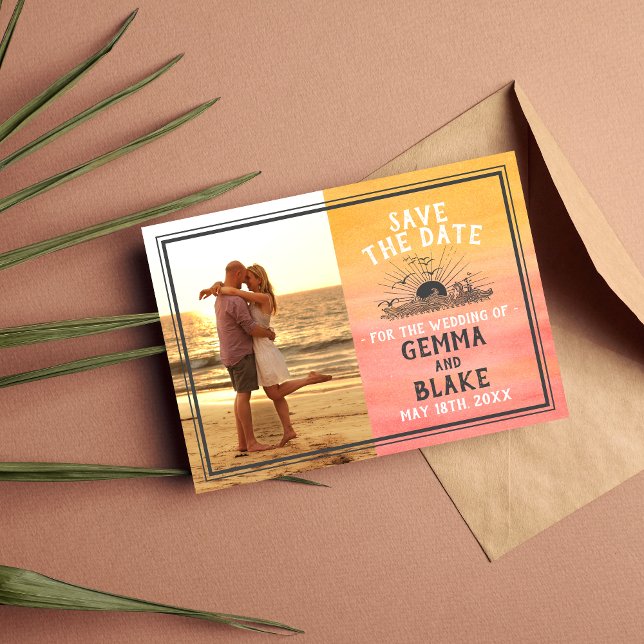 Sunshine Beach Destination Ocean Sunrise Sunset Save The Date (Von Creator hochgeladen)