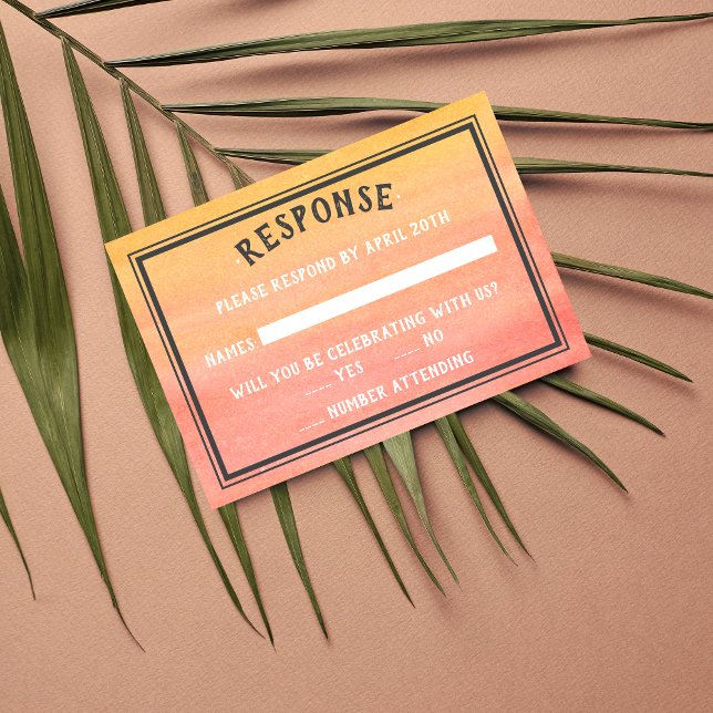 Sunshine Beach Destination Ocean Sunset Sunrise RSVP Karte (Von Creator hochgeladen)