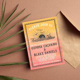 Sunshine Beach Destination Ocean Wedding Card Einladung