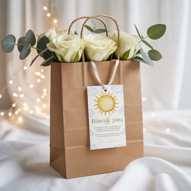 Sunshine Birthday Favor Tag Geschenkanhänger (Von Creator hochgeladen)