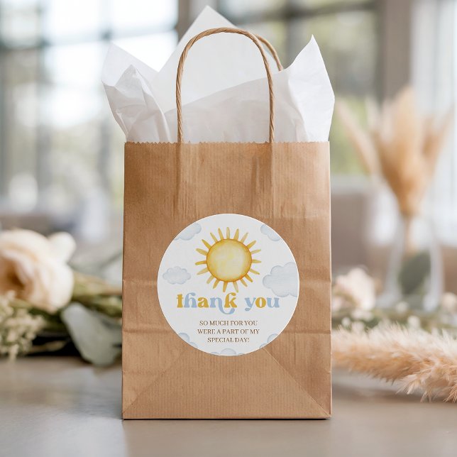 Sunshine Birthday Favor Tag Geschenkanhänger (Von Creator hochgeladen)