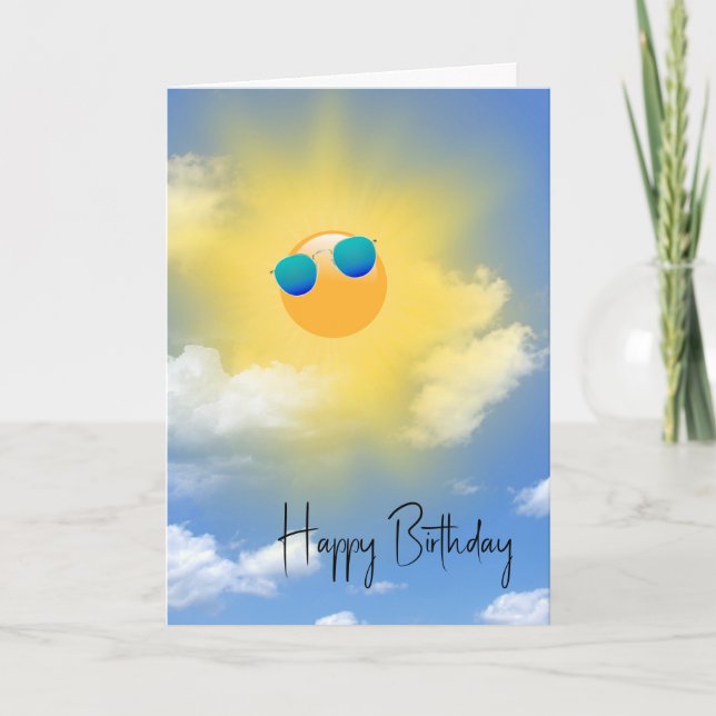 Sunshine Birthday Karte (Vorderseite)