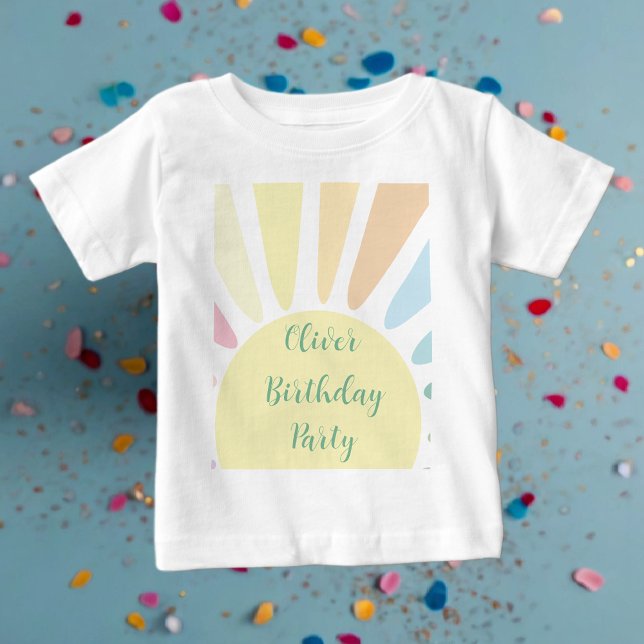 Sunshine Birthday Party Baby T - Shirt (Von Creator hochgeladen)