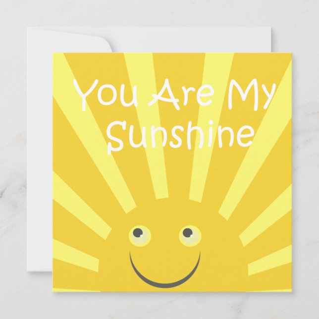 Sunshine Birthday Party Einladung (Vorderseite)