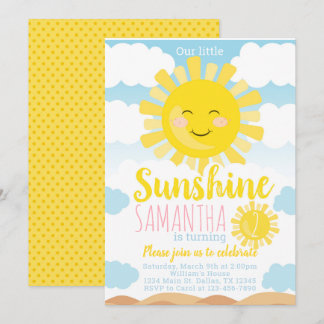 Sunshine Birthday Party Einladung