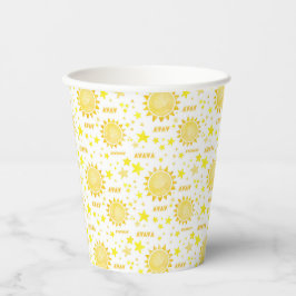 Sunshine Birthday Party Paper Cups - Boho Little S Pappbecher