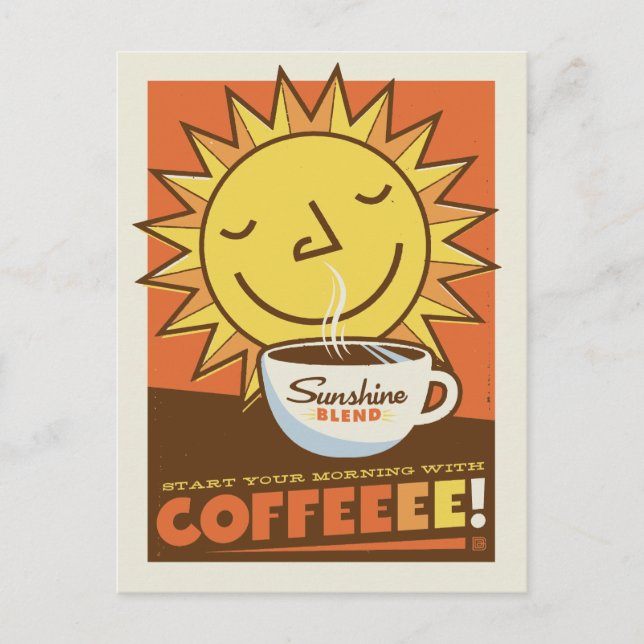 Sunshine Blend-Kaffee Postkarte (Vorderseite)