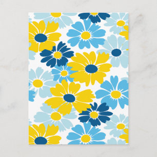 Sunshine Blue Sky blühend Daisy Feiertagspostkarte