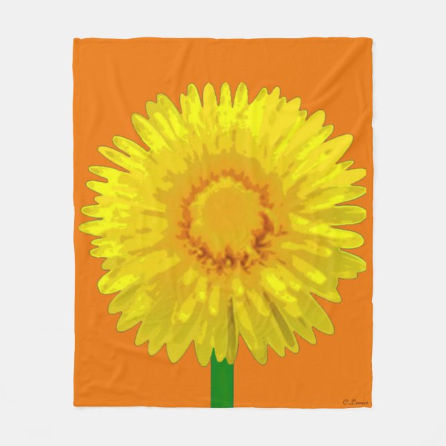 "Sunshine Blume" Fleece Blanket Design. (Vorderseite)