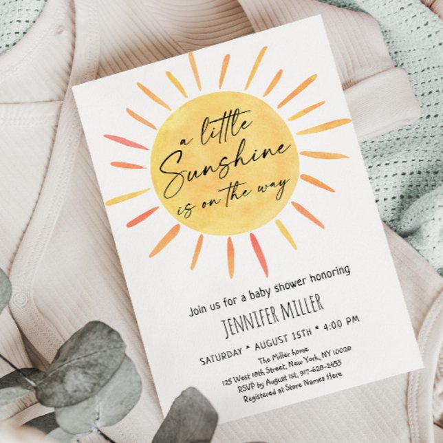 Sunshine Boho Baby Dusche Einladung (Von Creator hochgeladen)