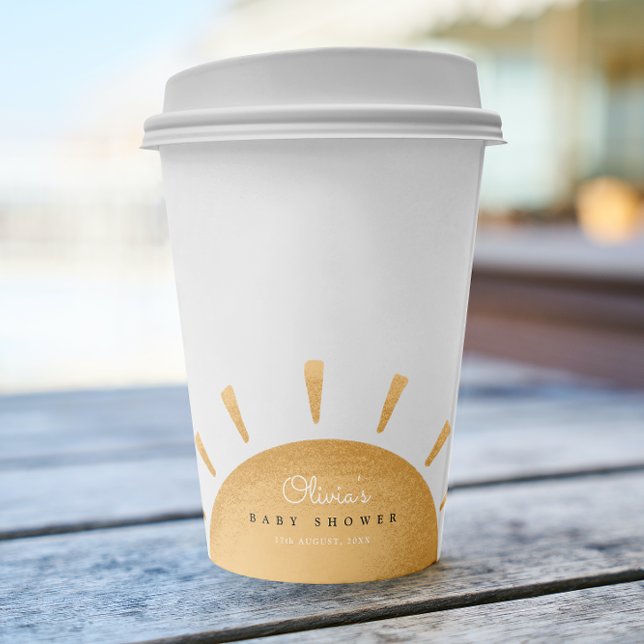 Sunshine Boho Babydusche Papiertücher Pappbecher (Von Creator hochgeladen)