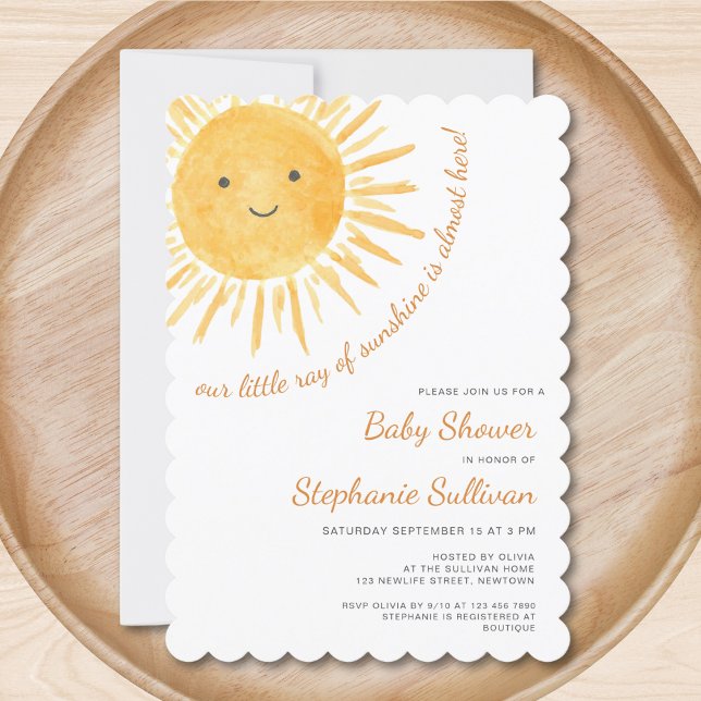 Sunshine Boho Gender-Neutral Baby Dusche Einladung (Von Creator hochgeladen)