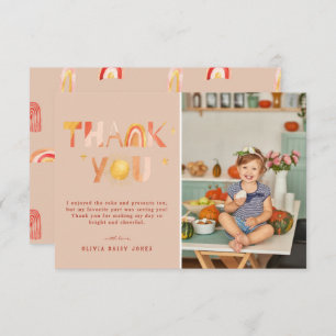 Sunshine Boho Rainbow   Foto Vielen Dank Dankeskarte