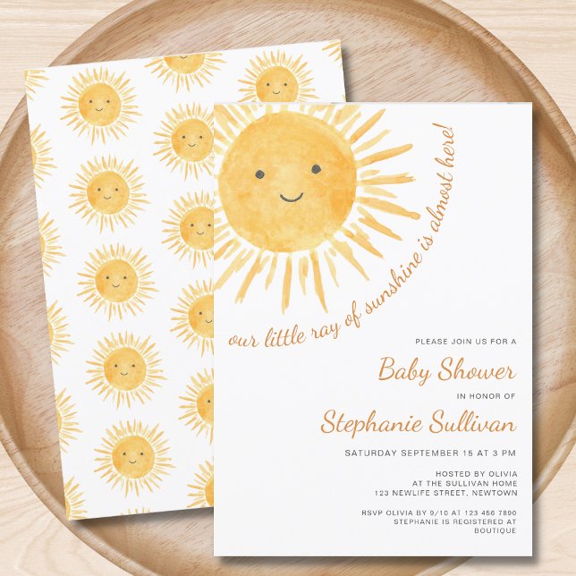Sunshine Boho Sun Gender-Neutral Baby Dusche Einladung (Von Creator hochgeladen)