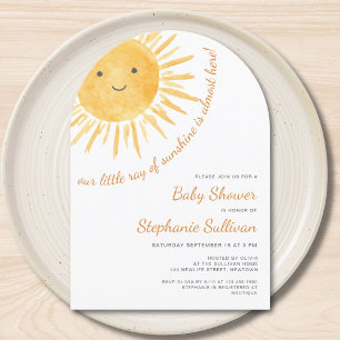 Sunshine Boho Sun Gender-Neutral Baby Shower Arch Einladung
