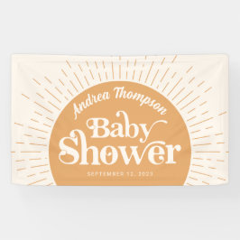 Sunshine Boho Yellow Baby Dusche Banner