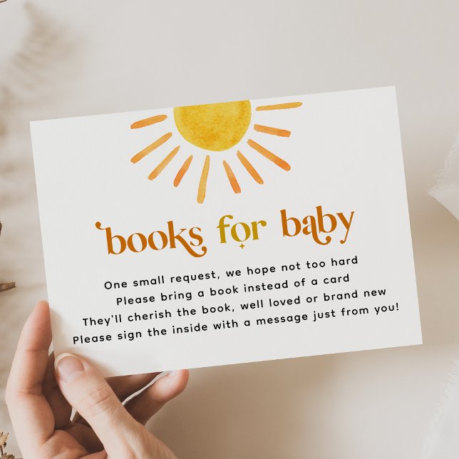Sunshine Books for Baby Shower Insert Card Einladung (Von Creator hochgeladen)