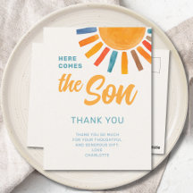 Sunshine Boy's Baby Shower Danke