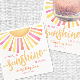 Sunshine Bright Pink Baby Dusche Serviette