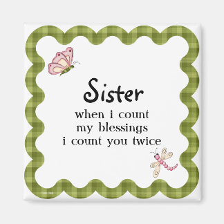 Sunshine Butterfly Sister Blessing Geschenk Magnet